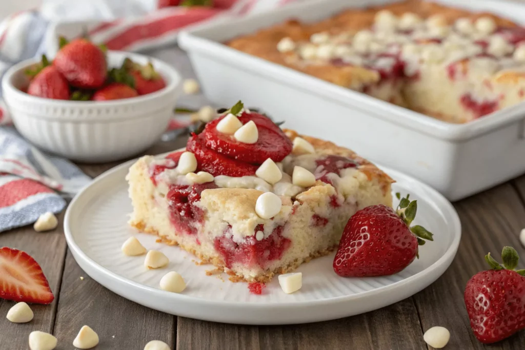 Serve this strawberry earthquake cake