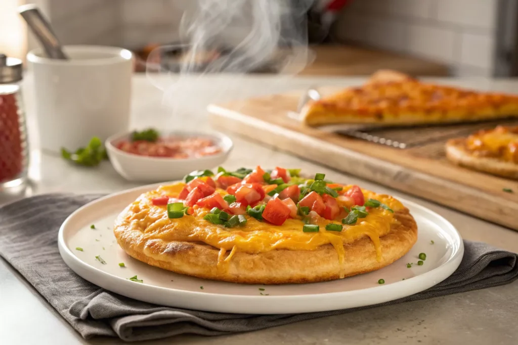 golden crispy Taco Bell Mexican Pizza