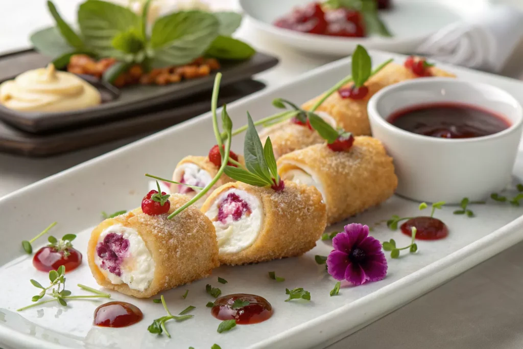 Cherry Cheesecake Egg Rolls