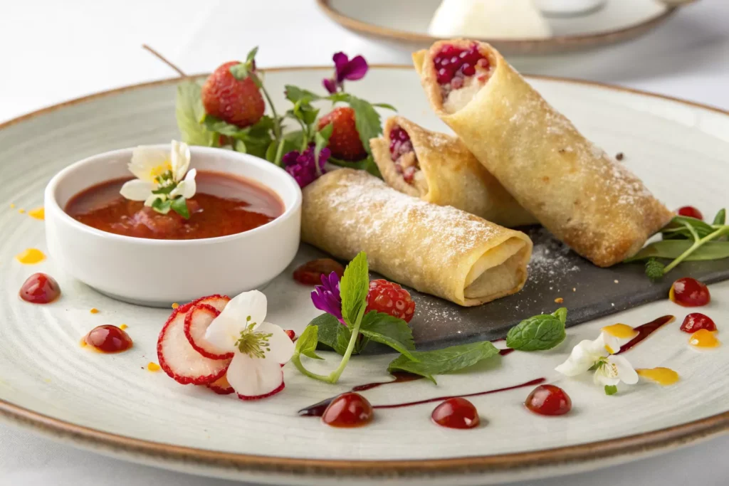 Cherry Cheesecake Egg Rolls