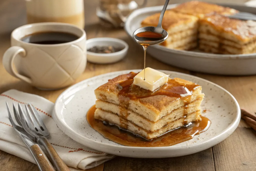 Golden brown pancake casserole 