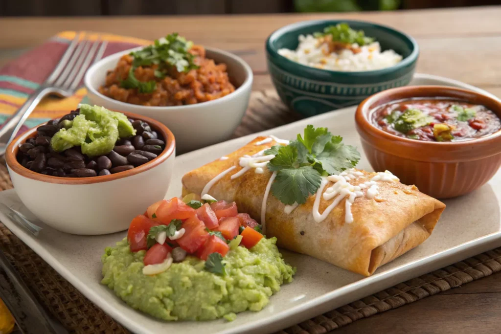 Serving Suggestions beef and cheese chimichanga