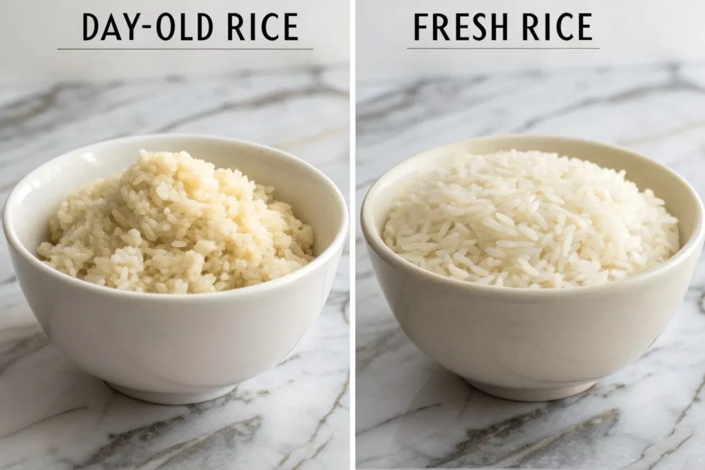 old rice vs fresh rice