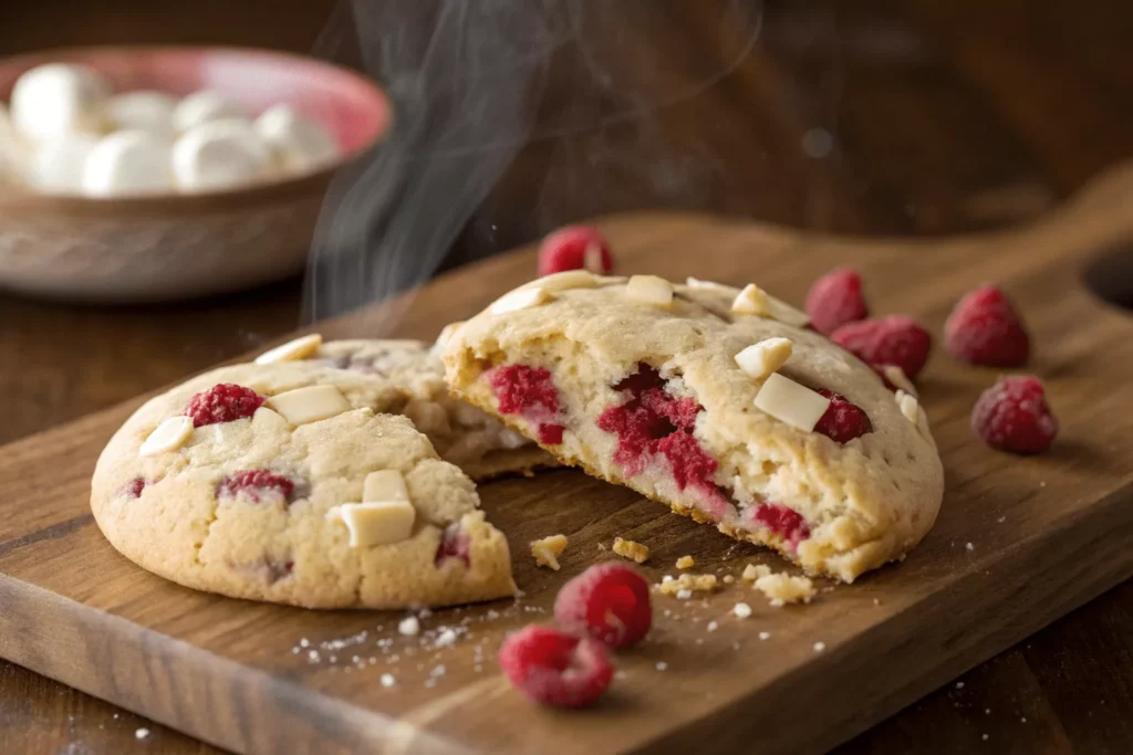 White Chocolate Raspberry Cookies